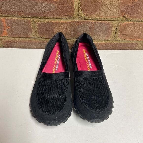 Skechers Black EZ Flex Take It Easy Womens Slip On Sneakers Size 6.5 NEW - Picture 2 of 8